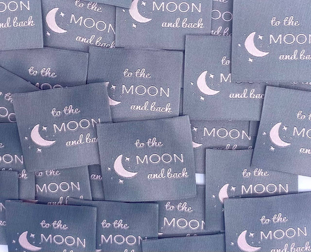 Label "TO THE MOON AND BACK"